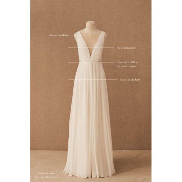 BHLDN Jenny Yoo Elinor Wedding Gown Size 6 NEW - Picture 7 of 16